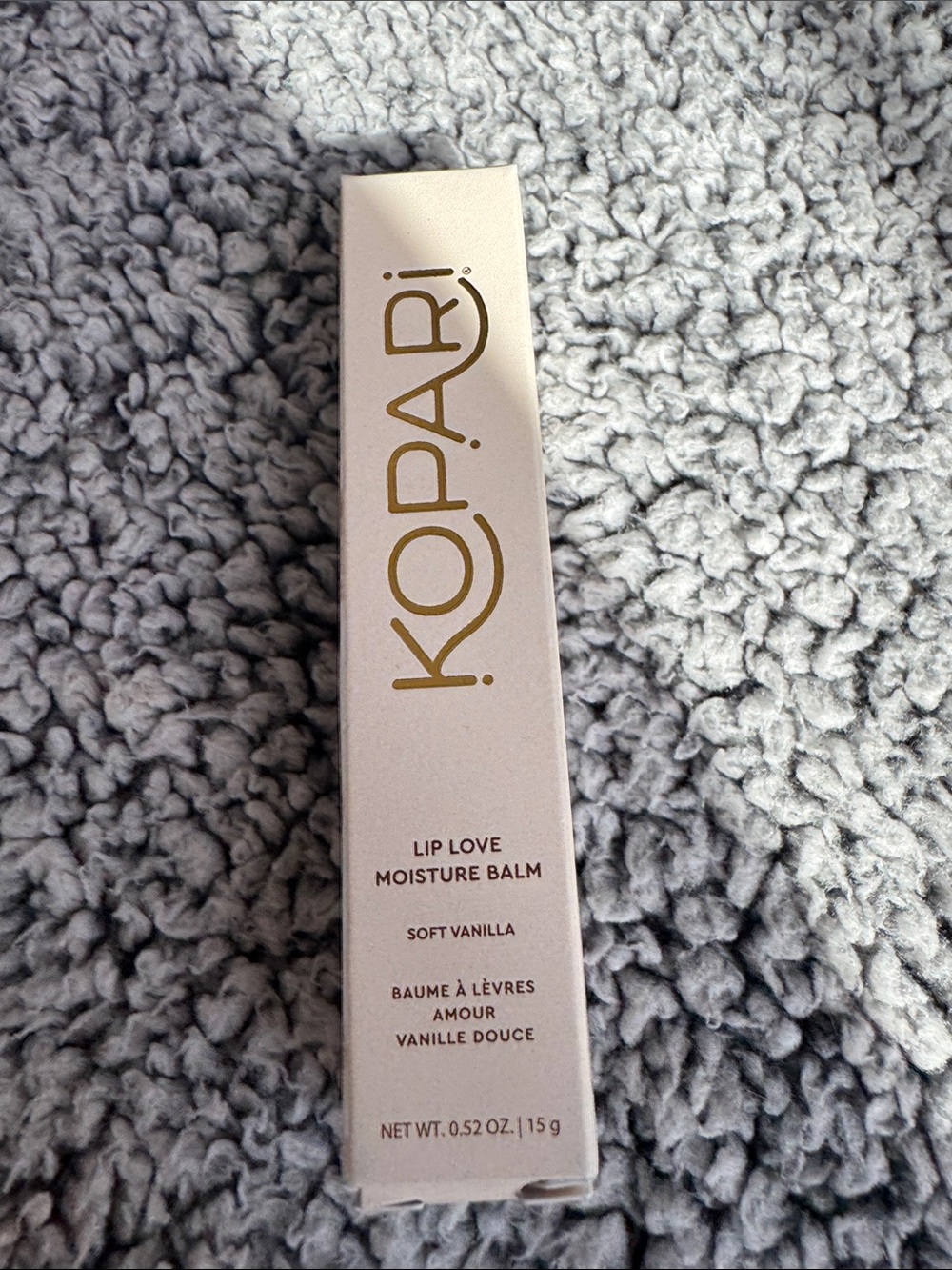 Kopari Soft Vanilla Lip Love Moisture Balm - Cream & Gold Accents